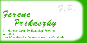 ferenc prikaszky business card